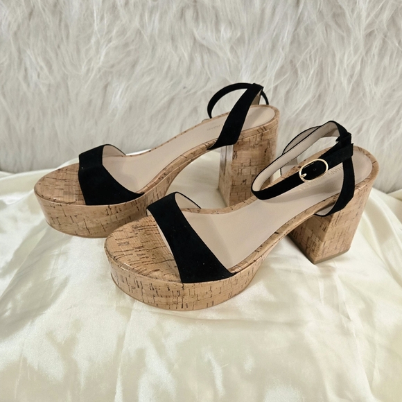 Stuart Weitzman Women's Gala Suede Platform Sandals size 10 - Picture 3 of 4